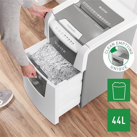 Skartovací stroj, konfetti, 150 listov, LEITZ "IQ AutoFeed Office 150 P4 Pro" 6