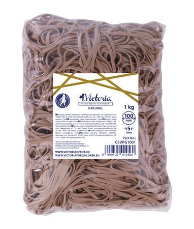 Gumičky, 100x5 mm, VICTORIA, 1 kg, prírodná