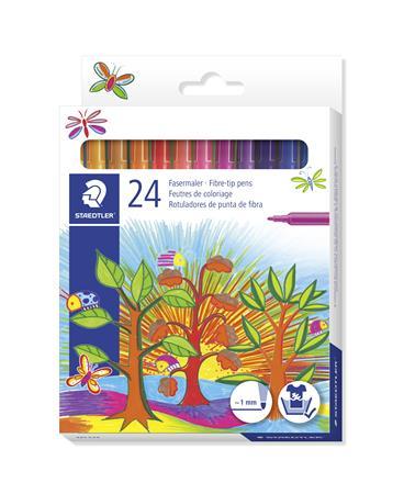 Fixky, sada, 1 mm, STAEDTLER, 24 rôznych farieb 1