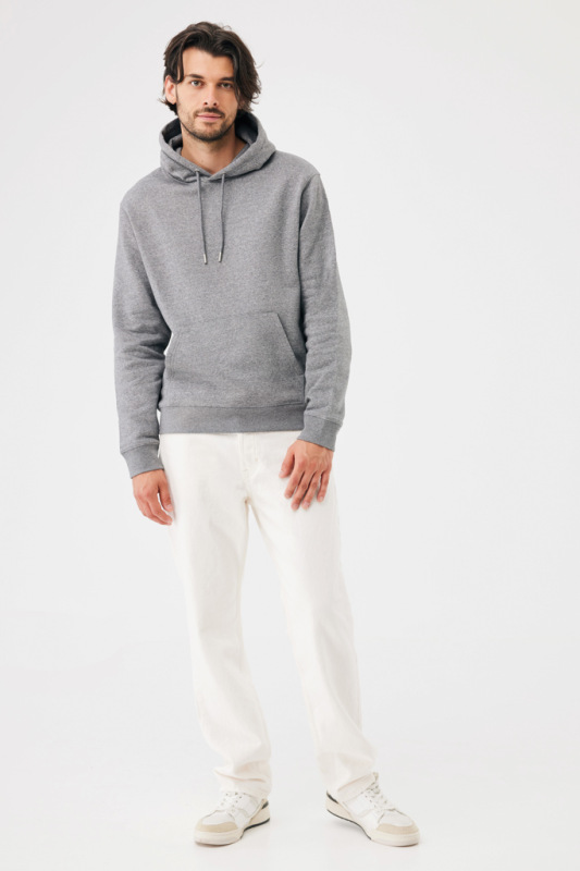 IQONIQ Joshua Unisex mikina s kapucňou z rec. bavlny light heather anthracite XS 5