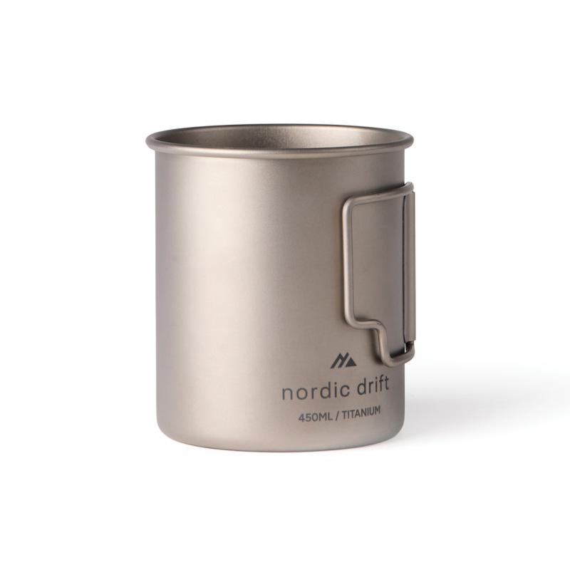 Nordic Drift Trail Ultra Ľahký Titánový Hrnček 450 ml strieborná 5