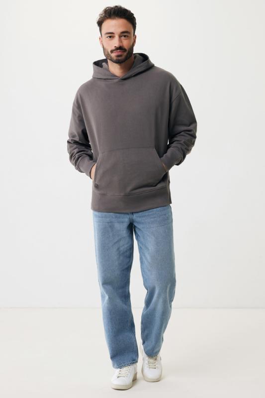 Mikina s kapucňou IQONIQ Yoho relaxed fit z recykl. bavlny antracitová XXS 11