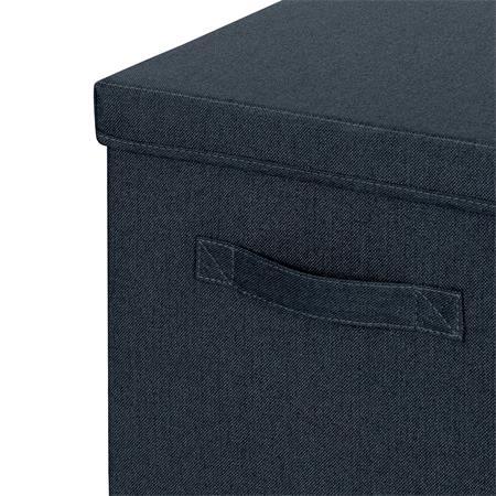 Úložný box, textilný, rozmer L, LEITZ "Fabric", zamatová sivá 4