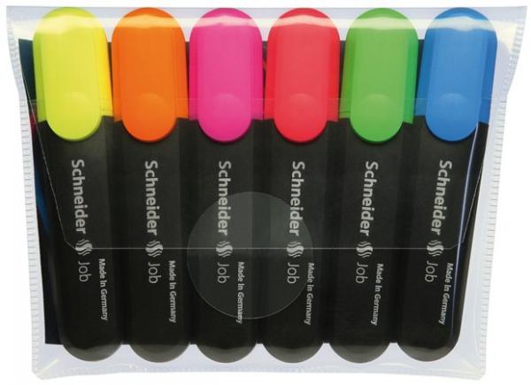 Zvýrazňovač, 1-5 mm, SCHNEIDER "Job 150", 6 rôznych farieb 1