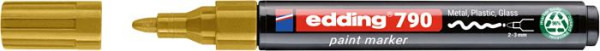 Lakový popisovač, 1–2 mm, PCR, EDDING „791“, zlatý 2