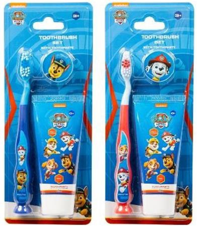 . Zubná pasta a zubná kefka, sada, pre deti, 3+, "Paw Patrol", mix farieb 1