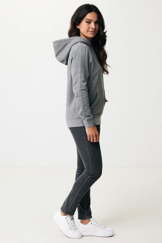 Ľahká mikina s kapucňou IQONIQ Rila z recykl. bavlny light heather anthracite XL 15