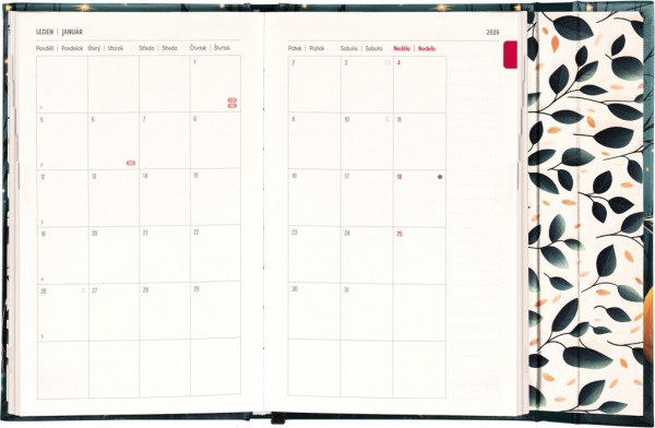 NOTIQUE Týždenný magnetický diár Líška 2026, 13 x 21 cm 3