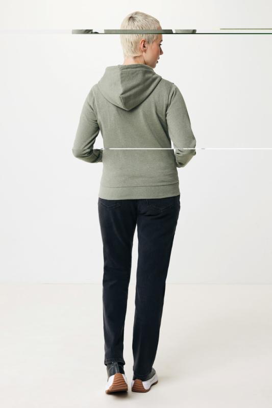 Mikina na zips s kapucňou IQONIQ Abisko z recykl. bavlny heather green XL 8