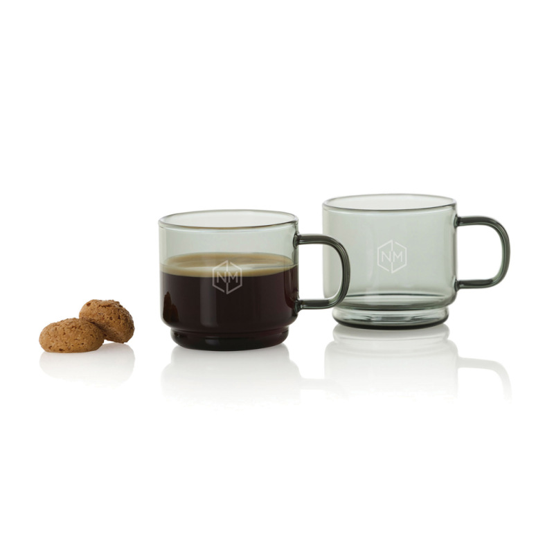 AdHoc Impact šálky na espresso 70 ml, sada 2 ks priehľadné 6