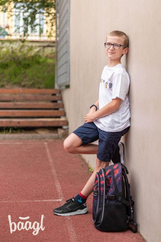 BAAGL SET 5 Core Láva: batoh, penál, sáček, desky, peněženka 8