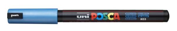 Dekoračný popisovač, 0,7 mm, UNI "Posca PC-1MR", metalická modrá 1
