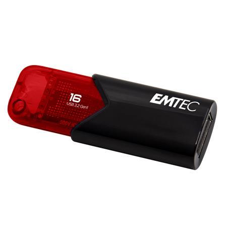 USB kľúč, 16GB, USB 3.2, EMTEC "B110 Click Easy", čierna-červená 1
