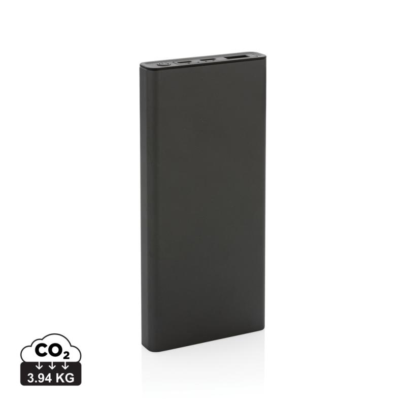 Powerbanka Terra 10 000mAh 18W z RCS rec. hliníka a ABS sivá