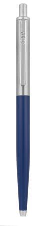 Guľôčkové pero, 0,24 mm, stláčací mechanizmus, strieborný klip, modré telo, ZEBRA "901", m 1