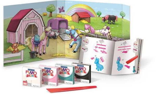 Modelovacia hmota, 4x42 g, FIMO "Kids Form & Play", poníky 2