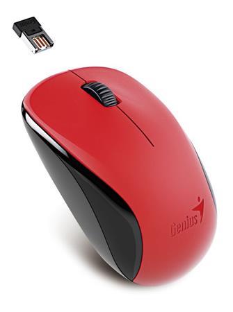 Myš, bezdrôtová, optická, štandardná veľkosť, GENIUS "NX-7000" červená 1