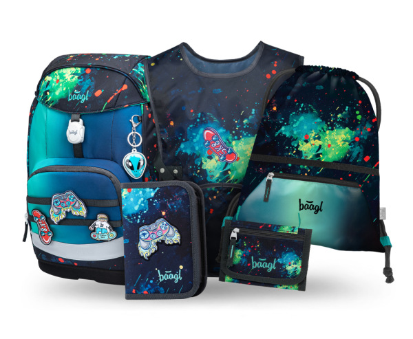 BAAGL SADA 5 Airy Plus Chill: batoh, peračník, vrecko, zástera, peňaženka