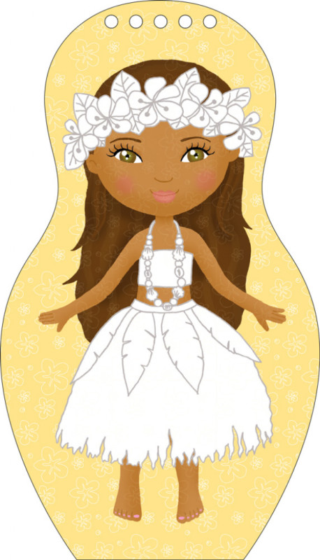 Obliekame tahitské bábiky MOHEA – Maľovanky 5