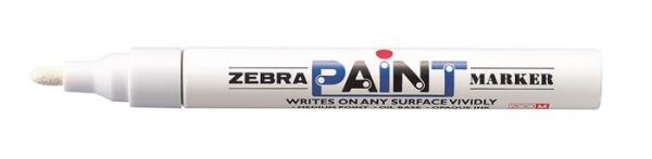 Lakový popisovač, 3 mm, ZEBRA "Paint marker", biela 1