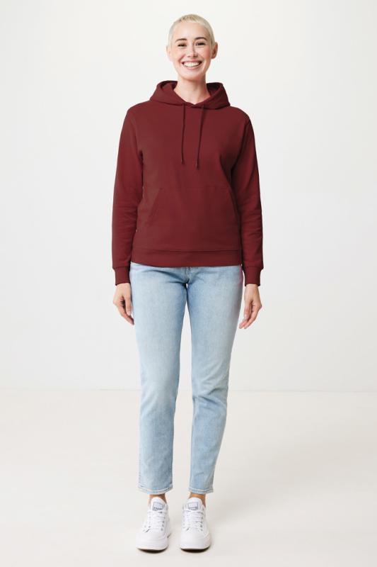 Mikina s kapucňou IQONIQ Jasper z recykl. bavlny vínovo červená XXS 5