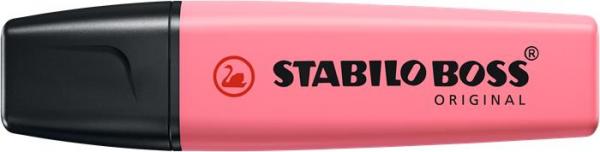Zvýrazňovač, 2-5 mm, STABILO "BOSS original Pastel", pastelovo čerešňovo ružová 1