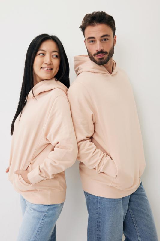 Mikina s bočnými vreckami IQONIQ Yengo z rec. bavlny peach nectar XXS 4