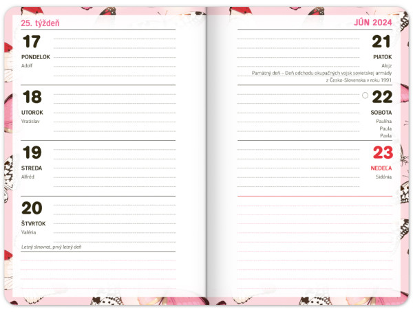 Školský diár Motýliky (september 2023 – december 2024), 9,8 × 14,5 cm 1