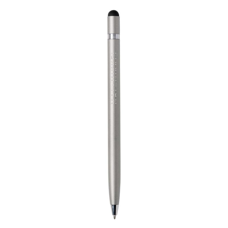 Minimalistické kovové pero strieborná 2