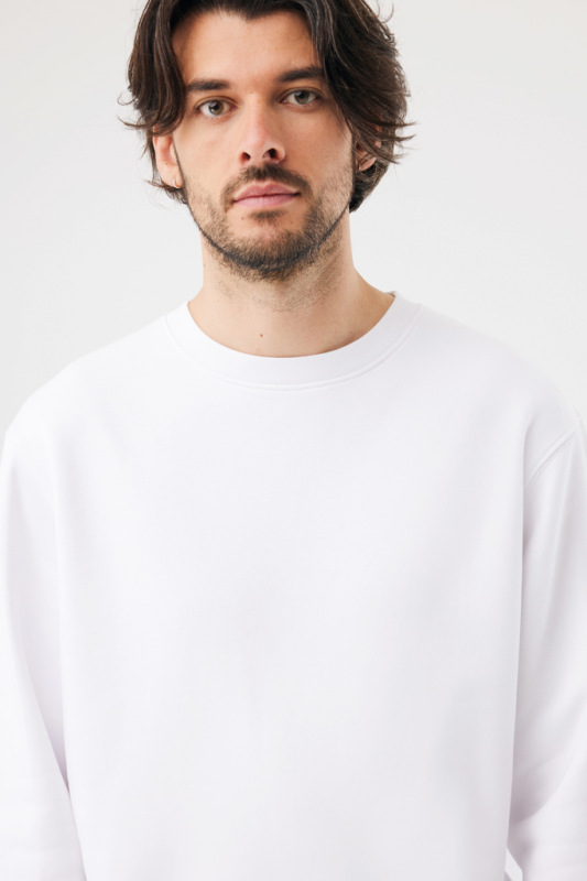 IQONIQ Toria Unisex mikina s okrúhl. výstrihom z rec. bavlny recycled white 5XL 14