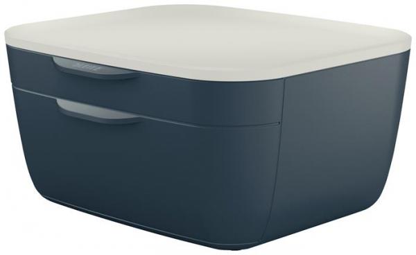 Zásuvkový box, plastový, 2 zásuvky, LEITZ "Cosy", zamatová sivá 1