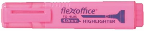 Zvýrazňovač, 1-4 mm, FLEXOFFICE "HL05", ružová 1