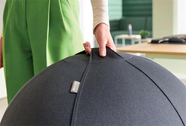 Gymnastická lopta na sedenie, so závažím proti odkotúľaniu, 65 cm, LEITZ "Ergo Active", tm 5
