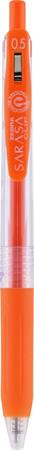 Gélové pero, 0,33 mm, stláčací mechanizmus, ZEBRA "Sarasa Clip", červeno oranžové 2
