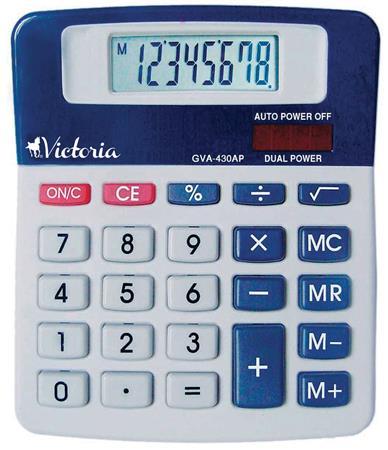 Kalkulačka, stolová, 8 miestny displej, VICTORIA "GVA-430AP" 1