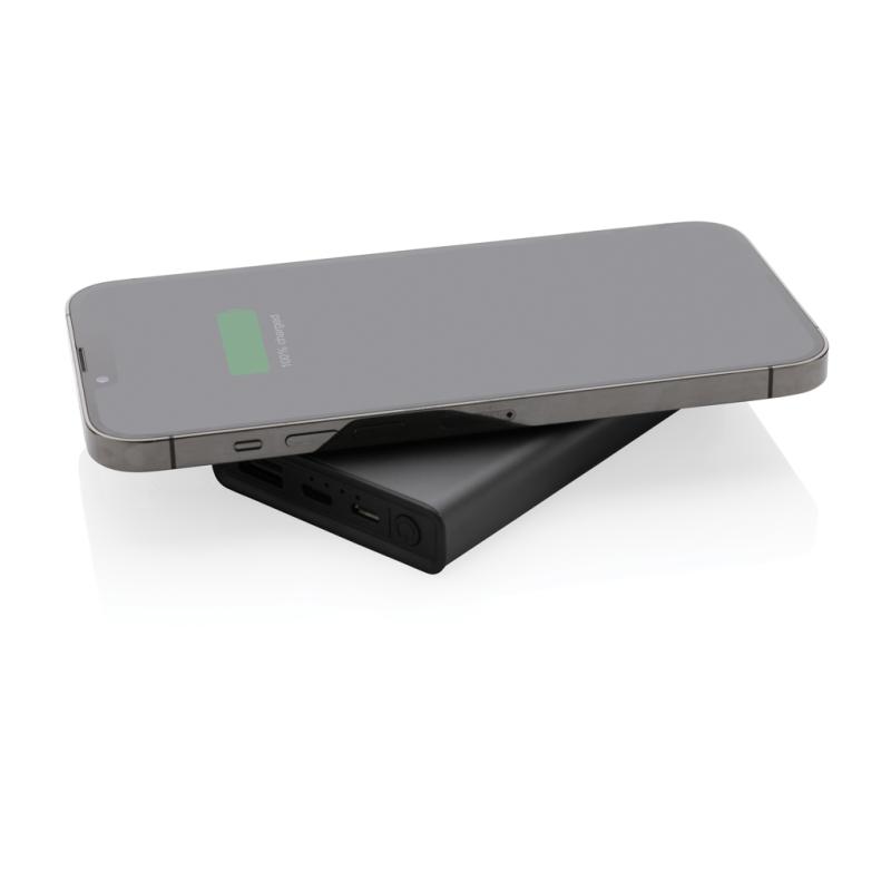 Powerbanka Terra 5000mAh s 5W Qi z RCS rec. hliníka a ABS sivá 2