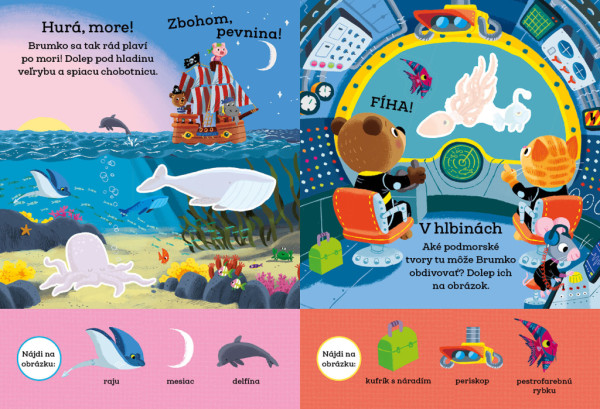 BRUMKO ROZUMKO: SPOZNÁVAME ZVIERATKÁ – Samolepková knižka 2
