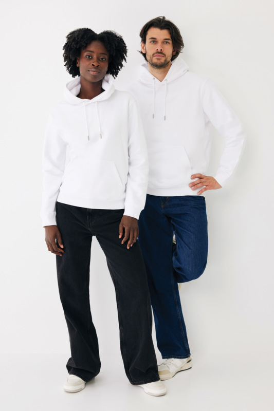 IQONIQ Joshua Unisex mikina s kapucňou z rec. bavlny recycled white XL 17