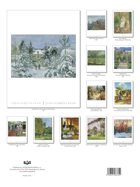 Nástenný kalendár Gardens Impressionism 2027 14