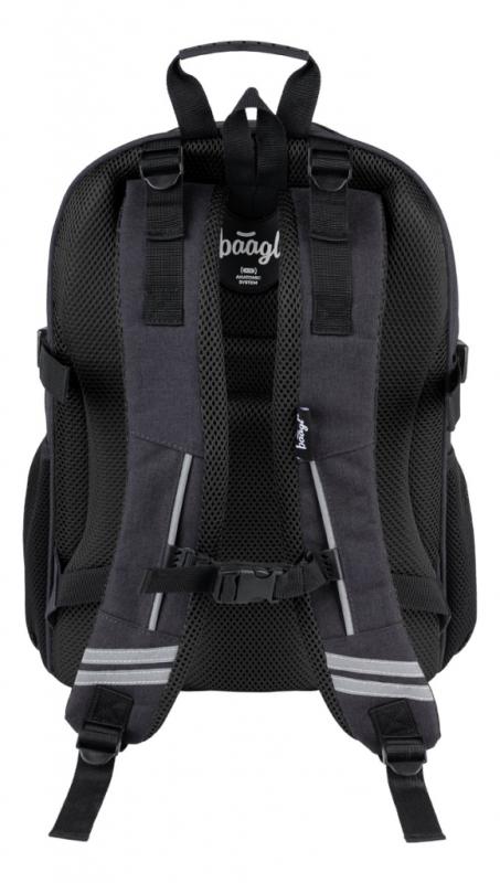 BAAGL Školský batoh Logo black 3
