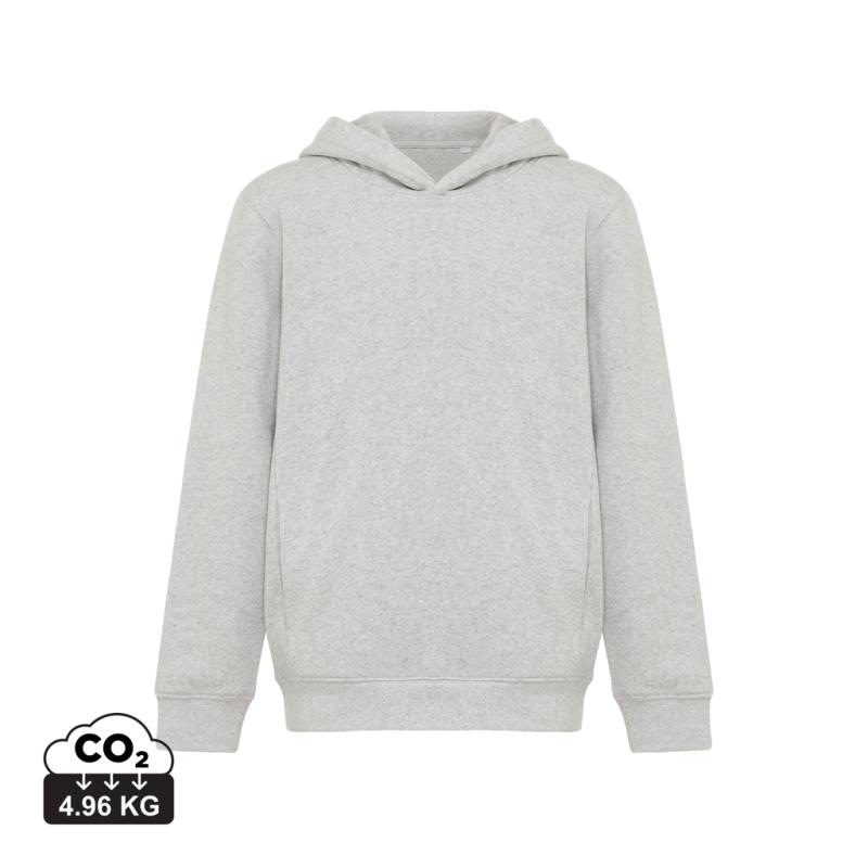 Detská mikina s bočnými vreckami IQONIQ Yengo z rec. bavlny light heather grey 3-4r (98-104cm)