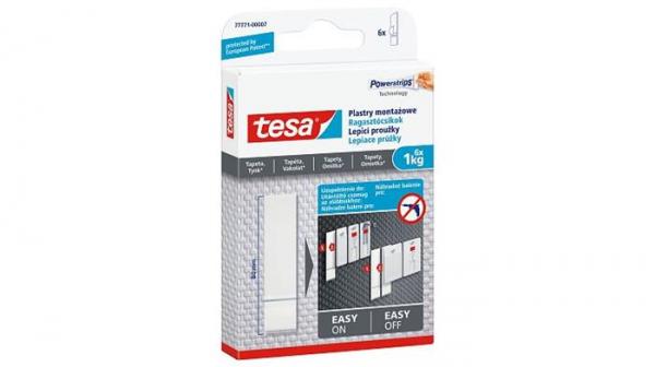 Lepiaci prúžok, náhrada, TESA "Powerstrips®", na tapety, omietku 1
