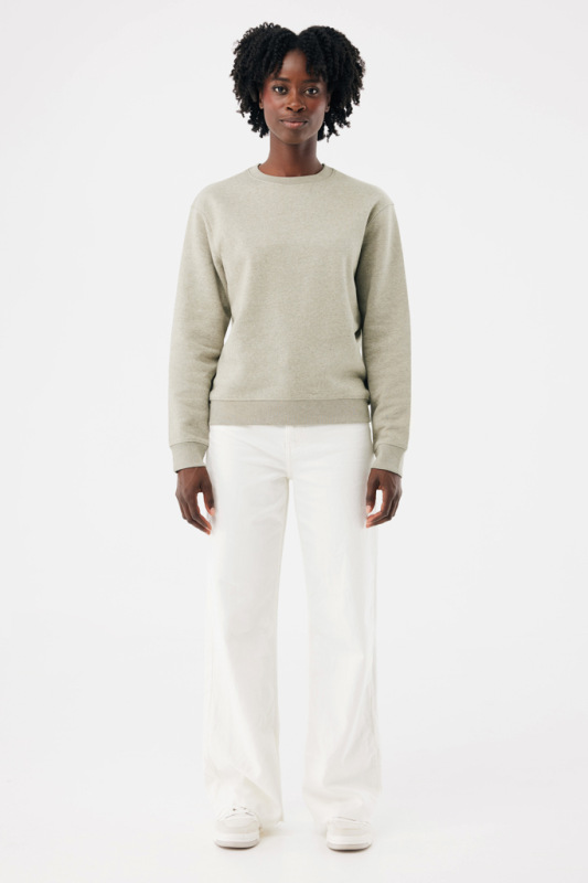 IQONIQ Toria Unisex mikina s okrúhl. výstrihom z rec. bavlny light heather green M 11