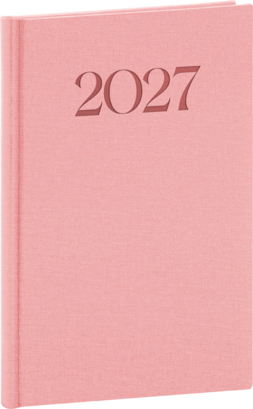 NOTIQUE Týždenný diár Biella 2027, ružový, 15 x 21 cm