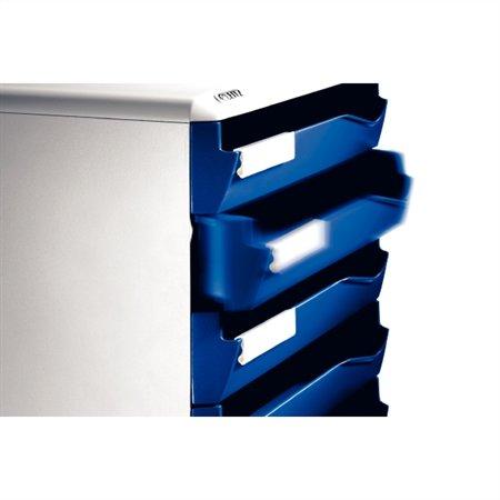 Zásuvkový box na dokumenty, plastový, 5 zásuviek, LEITZ "Standard", modrý 3