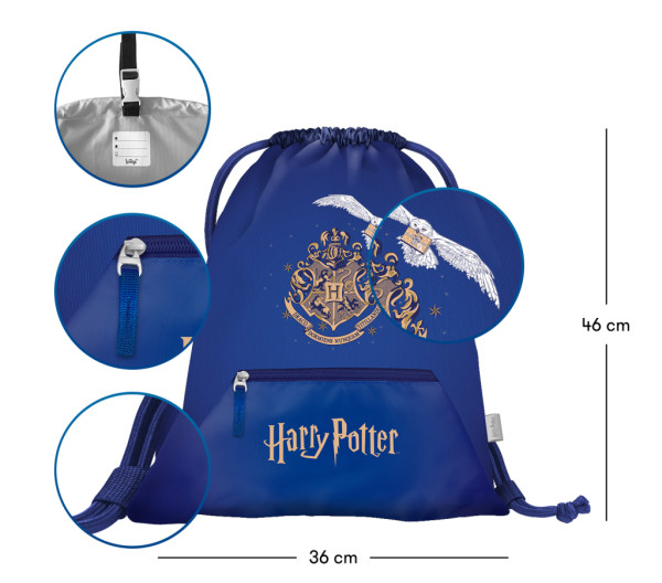 BAAGL Vrecko s priehradkou na zips Harry Potter Rokfort Hedviga 2