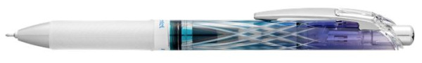 Gélové pero, 0,25 mm, stláčací mechanizmus, PENTEL "EnerGel BLN75 Kiriko, Lattice", modré 1
