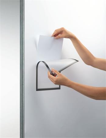 Informačné vrecia, A4, magnetické, DURABLE, sivá 3