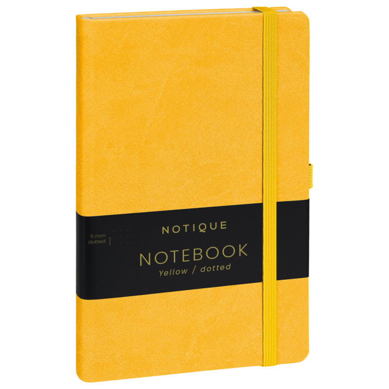 NOTIQUE Notes Žltá, bodkovaný, 13 x 21 cm