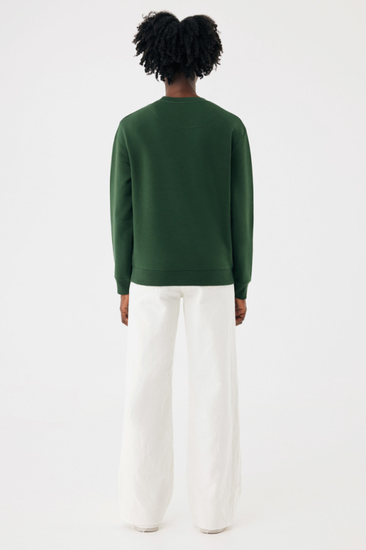 IQONIQ Toria Unisex mikina s okrúhl. výstrihom z rec. bavlny forest green S 12